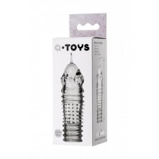 Насадка на пенис TOYFA A-Toys, TPR, прозрачная, 15,3 см