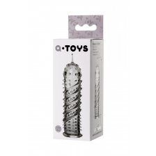 Насадка на пенис TOYFA A-Toys, TPR, прозрачная, 15,5 см