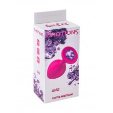 Анальная пробка Emotions Cutie Medium Pink dark purple crystal