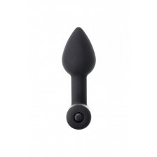 Анальная втулка Erotist SHAFT, силикон, чёрный, 6,9 см