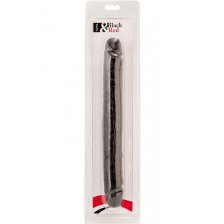 Двусторонний фаллоимитатор TOYFA Black&Red, чёрный, 32