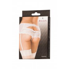 Эротические трусики-пояс Erolanta Lingerie Collection с кружевными вставками, белые (42-44)