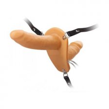 Страпон двойной Strap-on Duo телесный