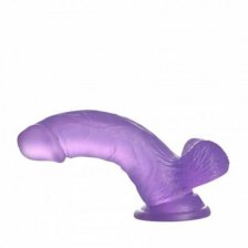 Фиолетовый фаллос Jelly Studs Crystal Dildo Small