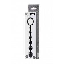 Анальная цепочка Toyfa A-toys S, TPE, черный, 19,8см