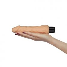 Телесный виброфаллос Real Feel CyberSkin 8 in