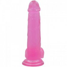 Фаллос на присоске Jelly Studs Crystal Dildo Large розовый