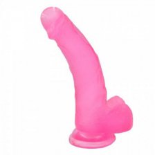 Фаллос на присоске Jelly Studs Crystal Dildo Large розовый