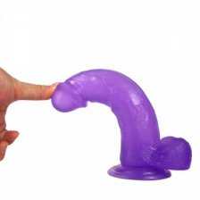 Фаллос на присоске Jelly Studs Crystal Dildo Large фиолетовый