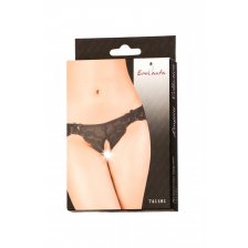 Эротические трусики Erolanta Lingerie Collection кружевные, черные (50-52)