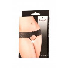 Эротические трусики Erolanta Lingerie Collection кружевные, черные (50-52)