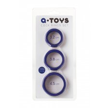 Эрекционное кольцо на пенис TOYFA A-Toys, Силикон, Фиолетовый, Ø4,5/3,8/3,2 см