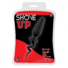 Черная анальная втулка Shove Up Tail Plug