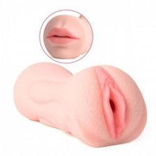 Мастурбатор 2 в 1 Vagina-Oral sex with teeth