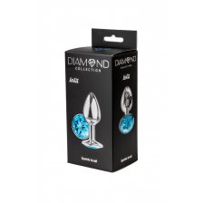 Анальная пробка Diamond Light blue Sparkle Small