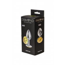 Анальная пробка Diamond Yellow Sparkle Small
