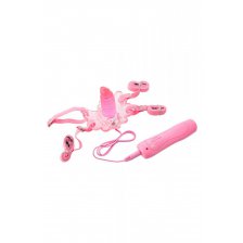 Вибробабочка TOYFA, PVC, розовый, 6,5 см