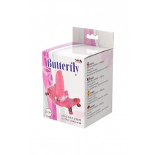 Вибробабочка TOYFA, PVC, розовый, 6,5 см