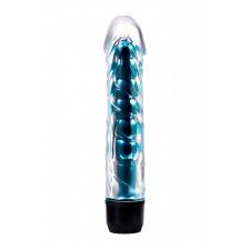 Вибратор TOYFA Trio Vibe, TPE, голубой, 15,5 см