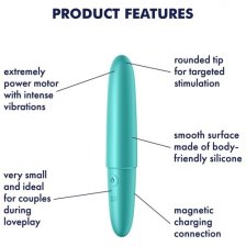 Мини вибратор Satisfyer Ultra Power Bullet 6 бирюзовый