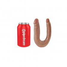 Двойной фаллос King Cock U-Shaped Small Double Trouble мулат