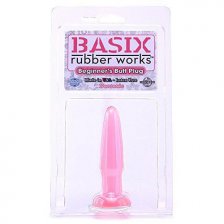 Анальная пробка Basix Rubber Beginners Pink