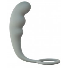 Анальный стимулятор с эрекционным кольцом Mountain Range Anal Plug Grey