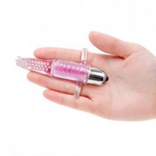 Вибро-насадка на палец Vibro Finger, розовая