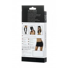 Мини-юбка Glossy из материала Wetlook, черный, S
