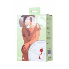 Виброкольцо с хвостиком JOS NICK, силикон, красный, 13,5 см