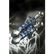 Двусторонний фаллоимитатор Sexus Glass, стекло