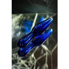 Двусторонний фаллоимитатор Sexus Glass, стекло, синий