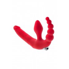 Страпон безремневой TOYFA Black&Red, красный