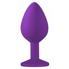 Анальная пробка Emotions Cutie Medium Purple light blue crystal