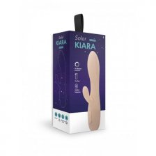 Вибратор с клиторальным отростком Kiara, цвет телесный