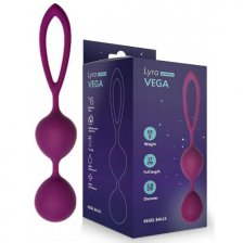 Вагинальные шарики Vega со смещенным центром тяжести темно-сливового цвета