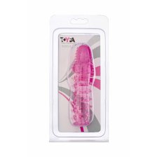 Насадка на пенис с ворсинками TOYFA , TPE, розовая, 13,5 см