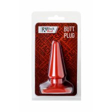 Анальная втулка Black & Red by TOYFA, водонепроницаемая, ПВХ, красная, 10 см, Ø 3 см