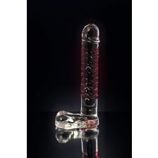 Нереалистичный фаллоимитатор Sexus Glass, стекло, прозрачный, 16 см