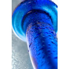 Двусторонний фаллоимитатор Sexus Glass, стекло, синий, 25 см