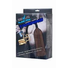 Помпа для пениса Sexus Men Training, вакуумная, механическая, ABS пластик, чёрный, 25 см