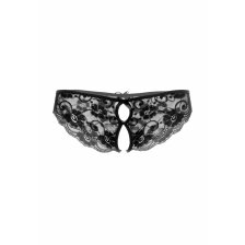Эротические трусики Erolanta Lingerie Collection кружевные, черные (46-48)