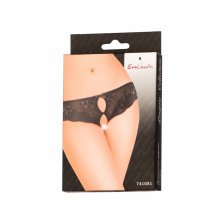 Эротические трусики Erolanta Lingerie Collection кружевные, черные (46-48)