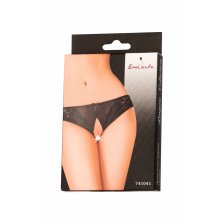 Эротические трусики Erolanta Lingerie Collection из стрейч-сетки, черные (50-52)