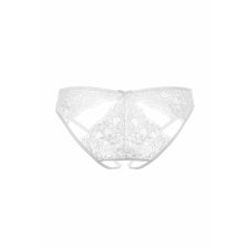 Эротические трусики Erolanta Lingerie Collection, кружевные с ажурными вырезами, белые (42-44)