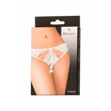 Эротические трусики Erolanta Lingerie Collection, кружевные с ажурными вырезами, белые (42-44)