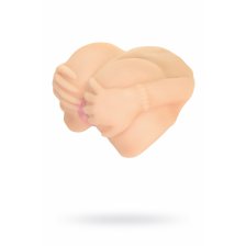 Мастурбатор реалистичный TOYFA Juicy Pussy Nicole с вибрацией , вагина и анус, TPR, телесный, 19 см