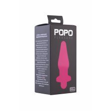 Анальная втулка TOYFA POPO Pleasure с вибрацией, TPR, розовая, 13,6 см