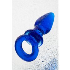 Анальная втулка Sexus Glass, стекло, синяя