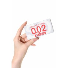 Презервативы полиуретановые Sagami Original 0.02 УЛЬТРАТОНКИЕ,гладкие №2